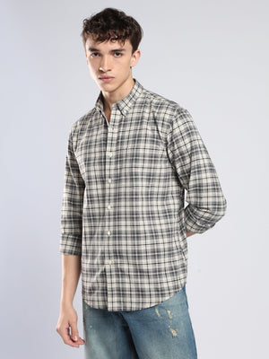 Lutana - Oxford Checks Shirt - Dark Grey - Espanshe