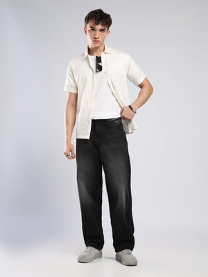 Vanta - Relaxed Fit Jeans - Black Shade - Espanshe