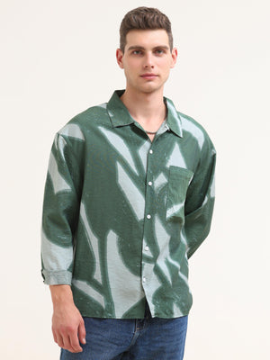 Tam Baggy Abstract Printed Shirt-Green - Espanshe
baggy shirt for men
printed baggy shirt for men