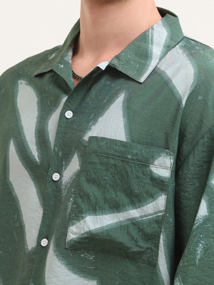 Tam Baggy Abstract Printed Shirt-Green - Espanshe
baggy shirt for men
printed baggy shirt for men