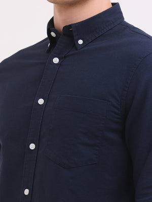 Celest Oxford Shirt - Navy Blue - Espanshe