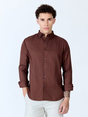 Farana - Brown Dobby Shirt - Espanshe