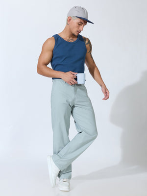 Bliss - Comfort Fit Cotton Pant - Sea Green - Espanshe