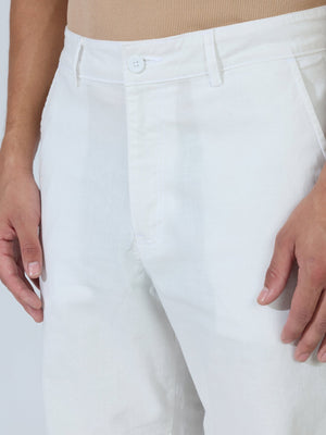 Bliss - Comfort Fit Cotton Pant - White - Espanshe