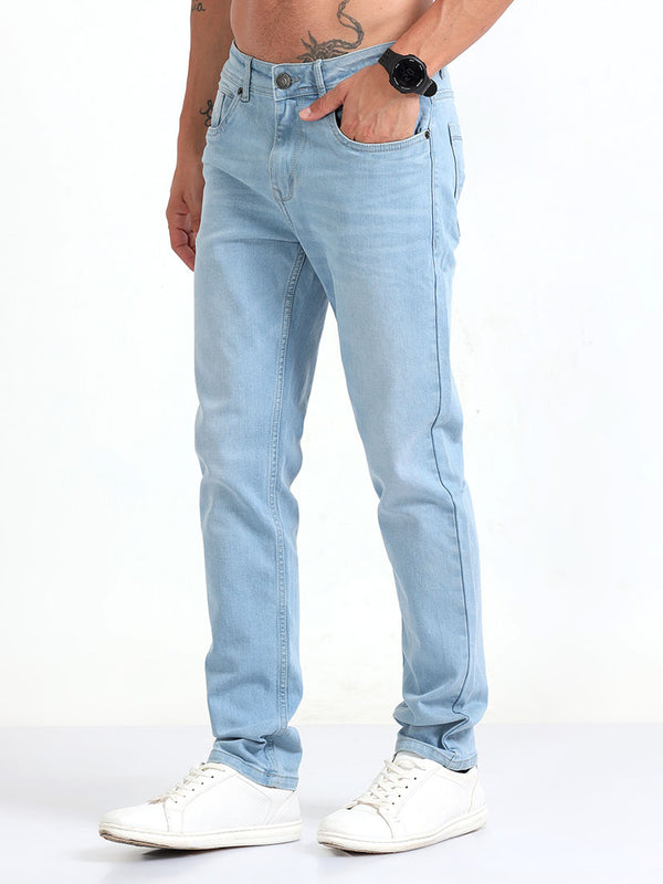 Sky Blue Slim Fit Jeans