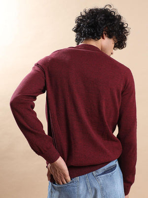 Men's Red/Black Sweater - Espanshe