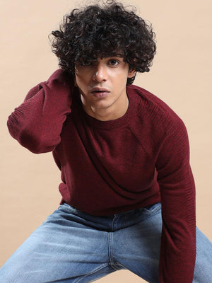 Men's Red/Black Sweater - Espanshe