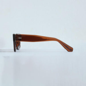 Vague Tinted Square Sunglass Brown - Espanshe