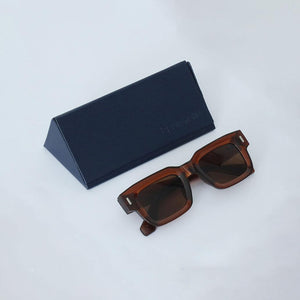 Vague Tinted Square Sunglass Brown - Espanshe