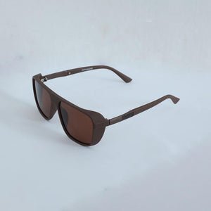 Rectangle Big Men Sunglass - Chocolate Brown - Espanshe