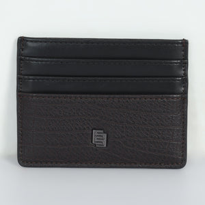 Plane Folding Genuine Leather Card Holder - Coffee Brown - Espanshe