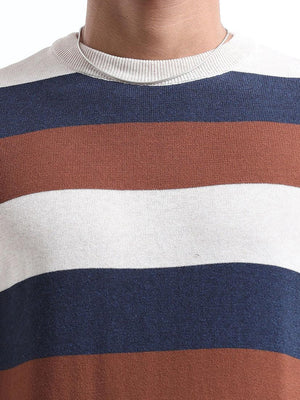 Men's Multicolor Striped Sweater - Espanshe