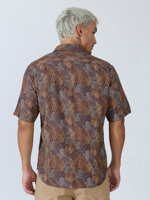 Koralo - Digital Printed Half Sleeve Shirt - Brown - Espanshe