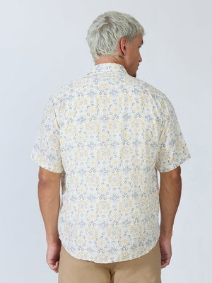 Koralo - Digital Printed Half Sleeve Shirt - Yellow - Espanshe
