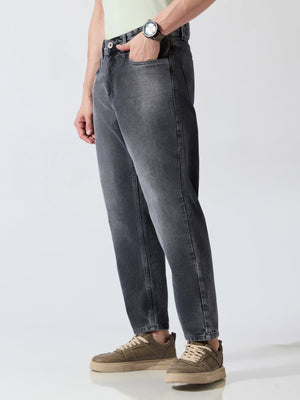 Lare - Crop Fit Jeans - Black Shade - Espanshe
