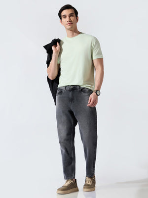 Lare - Crop Fit Jeans - Black Shade - Espanshe