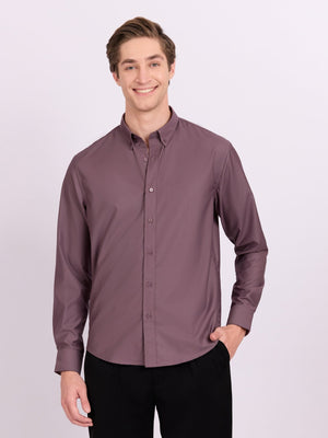 Lololo - Relaxed Fit Plain Shirt - Light Grape - Espanshe