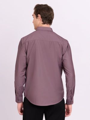 Lololo - Relaxed Fit Plain Shirt - Light Grape - Espanshe