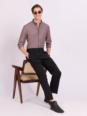 Lololo - Relaxed Fit Plain Shirt - Elderberry - Espanshe