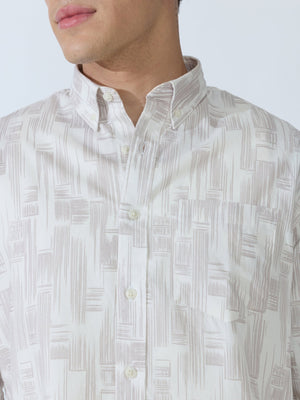 Lutata - Oxford Printed Shirt - Pale Mauve - Espanshe