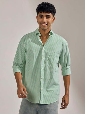 oversized stripped shirt with full sleeve and chest pocket made from 100% cotton.
pure cotton shirts for men
oversized shirts for men