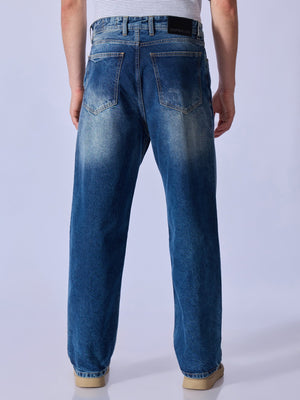 Maki - Torn Relaxed Jeans - Blue - Espanshe