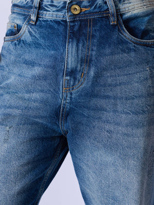 Maki - Torn Relaxed Jeans - Blue - Espanshe