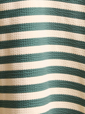 Neliis-1 - Textured Stripe Polo T-Shirt – Green - Espanshe