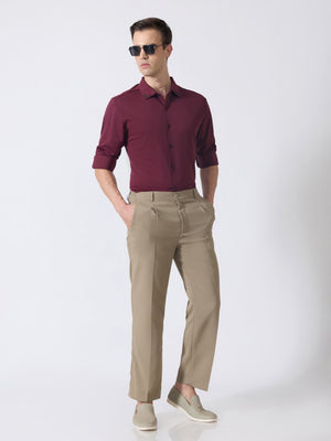 Nemo-6 - Stone Embellished Shirt - Maroon - Espanshe