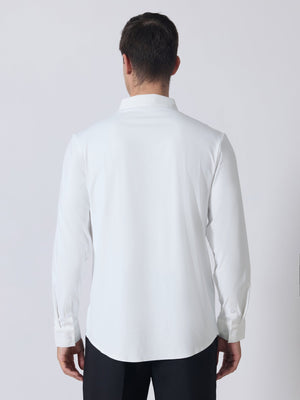 Nemo-2 - Stone Embellished Shirt - White - Espanshe