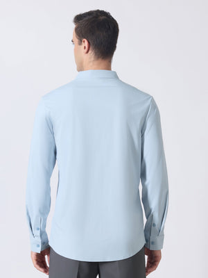 Nemo-10 - Stone Embellished Shirt - Light Blue - Espanshe