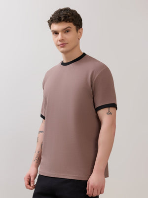 Karoon - Slim Fit Round-Neck T-Shirt - Mauve Taupe - Espanshe
