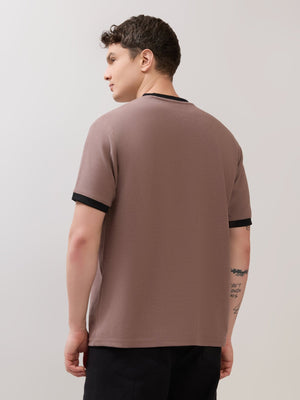 Karoon - Slim Fit Round-Neck T-Shirt - Mauve Taupe - Espanshe