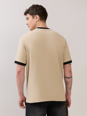 Karoon - Slim Fit Round-Neck T-Shirt - Sand - Espanshe