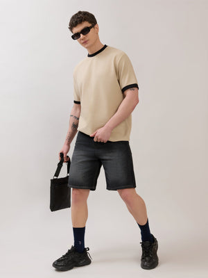 Karoon - Slim Fit Round-Neck T-Shirt - Sand - Espanshe