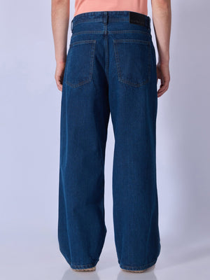 Quro - Baggy Pleated Jeans - MS Blue - Espanshe