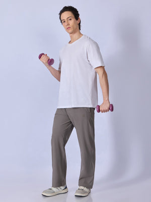 Russo - Straight Fit Track Pant - Rice Grey - Espanshe