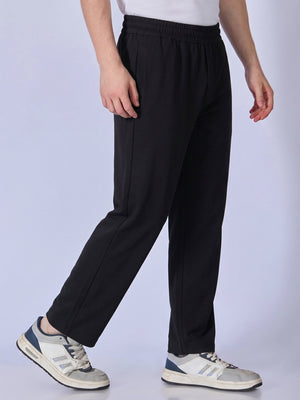Russo - Straight Fit Track Pant - Black - Espanshe