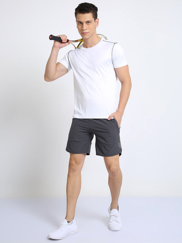 Men Shuttle Gray  sport shorts with zip pockets