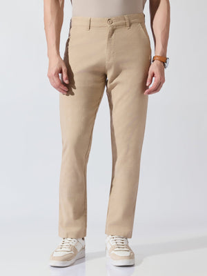 Sira - Slim Fit Cotton Pant - Tan - Espanshe
