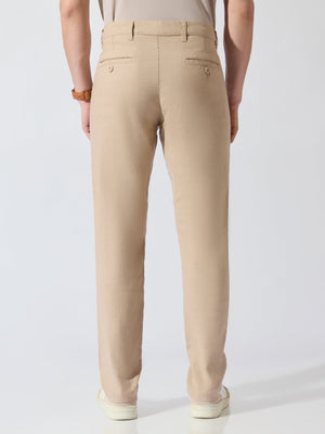 Sira - Slim Fit Cotton Pant - Tan - Espanshe