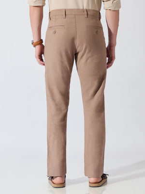 Sira - Slim Fit Cotton Pant - Brown - Espanshe