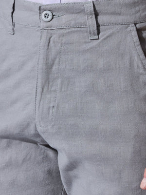 Sira - Slim Fit Cotton Pant - Grey Green - Espanshe