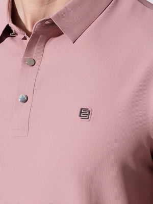 Solaris Bloom - Pink Regular Fit Polo T-Shirt - Espanshe