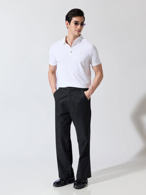 Solaris Bloom - White Regular Fit Polo T-Shirt - Espanshe