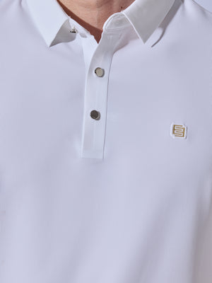 Men's White Regular Fit Polo T-Shirt