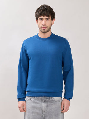 Stanwick - Slim Fit Dark Blue Crew Neck Sweater - Espanshe