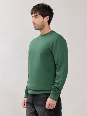 Stanwick - Slim Fit Green Crew Neck Sweater - Espanshe
