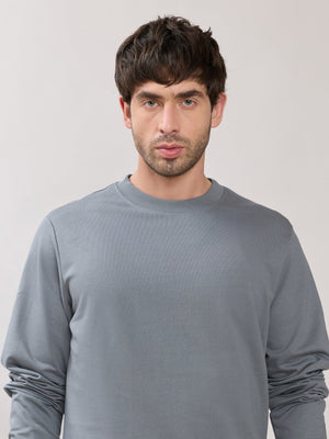 Stanwick - Slim Fit Grey Crew Neck Sweater - Espanshe