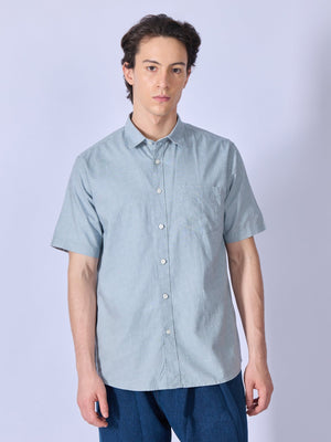 Vovomo - Half Sleeve Printed Shirt - Ocean Blue - Espanshe